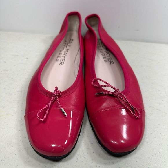 PAUL MAYER  Attitudes Women's 8B HOT PINK BALLET Flats Bow - Picture 3 of 9